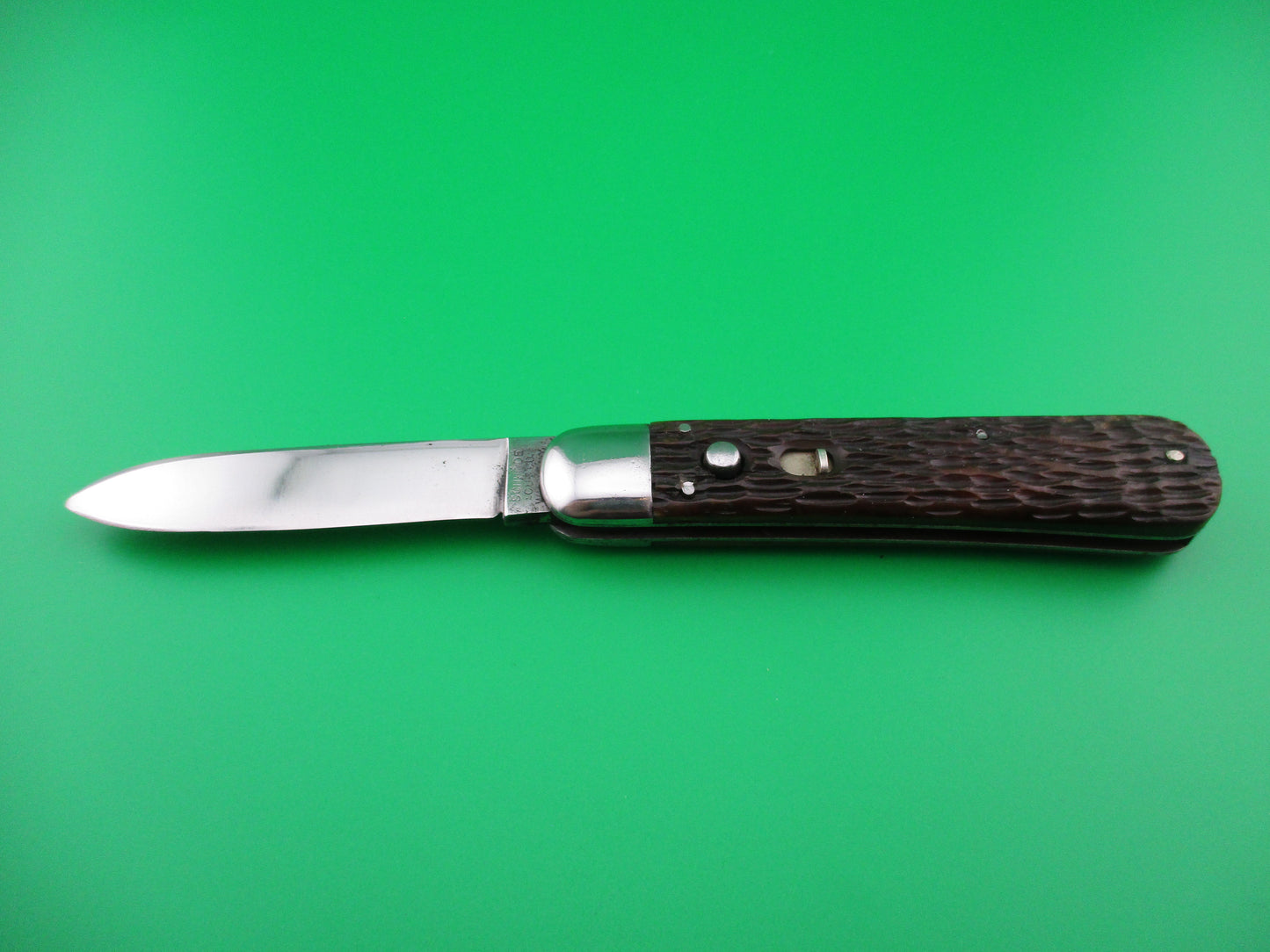 Schrade Cut Co Spearpoint Scout Bone automatic knife 1553
