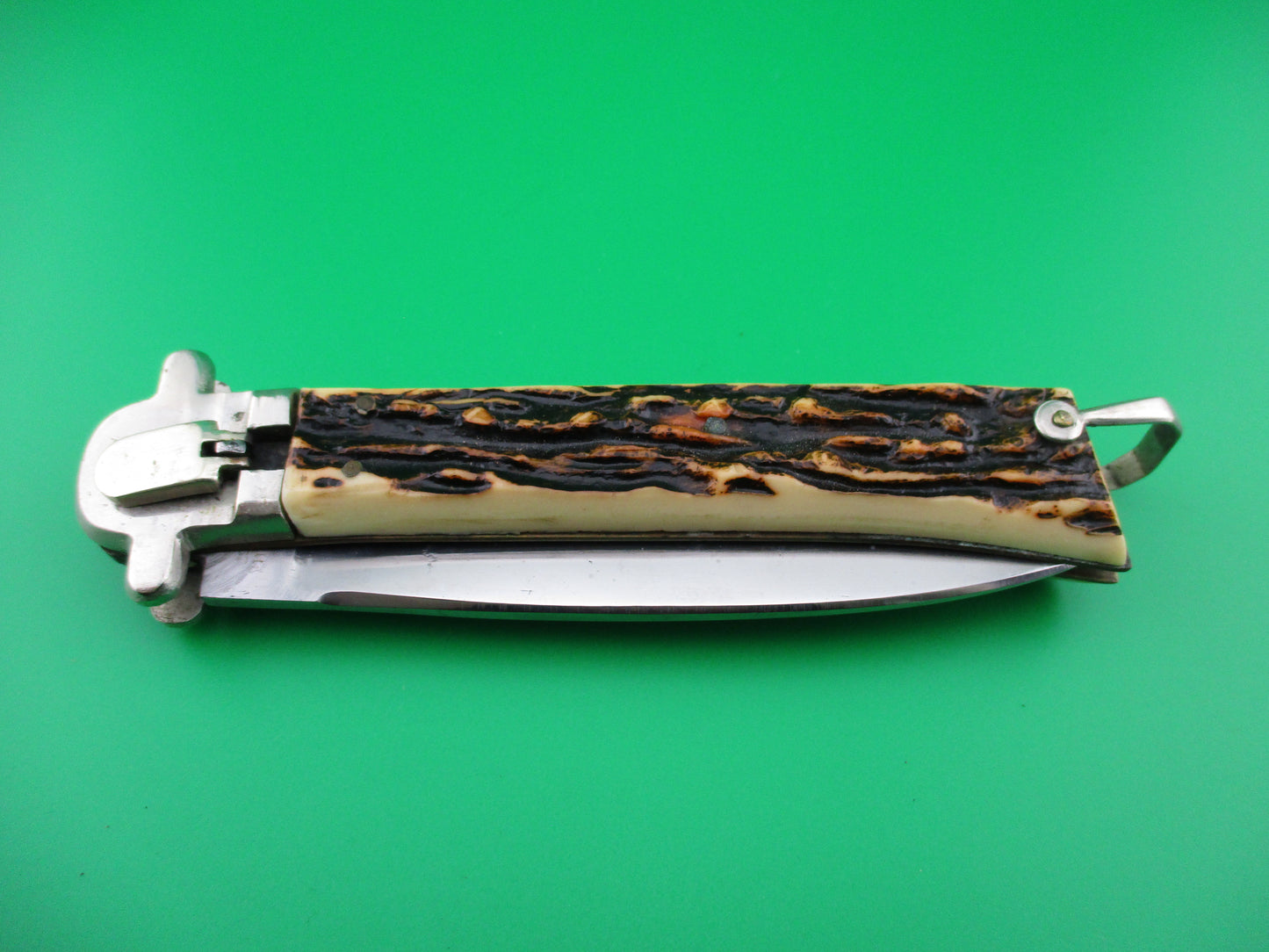 Makinox Depose 24cm Vintage French Derby Faux Stag Lever automatic knife