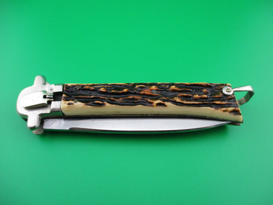 Makinox Depose 24cm Vintage French Derby Faux Stag Lever automatic knife
