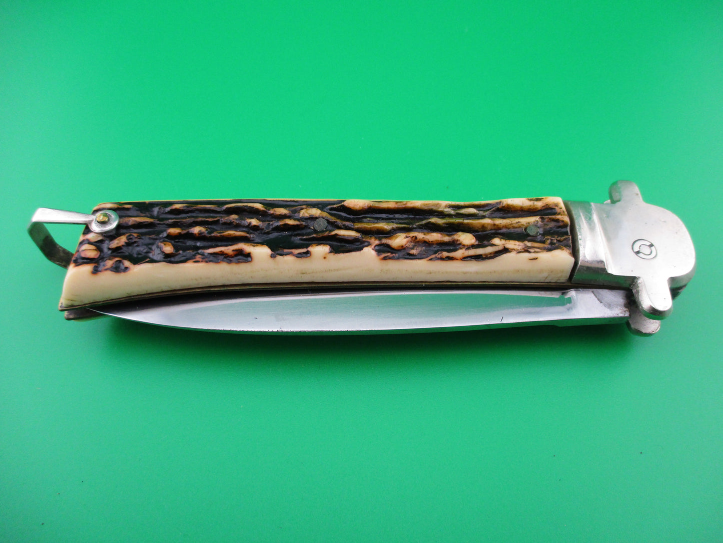 Makinox Depose 24cm Vintage French Derby Faux Stag Lever automatic knife