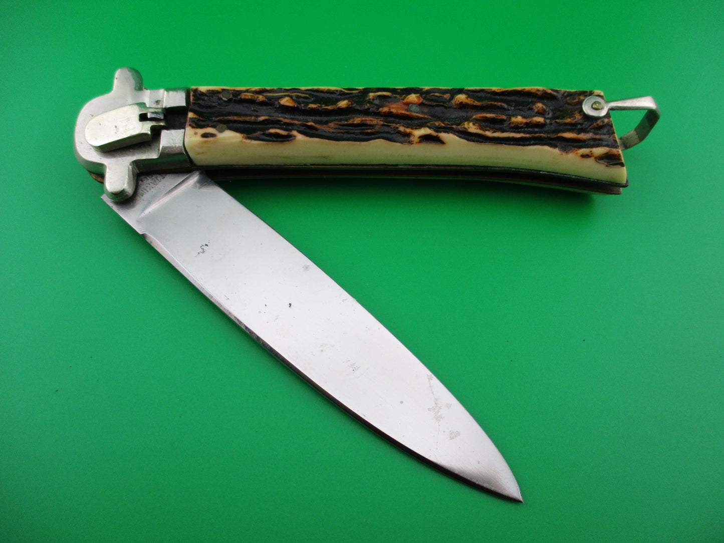 Makinox Depose 24cm Vintage French Derby Faux Stag Lever automatic knife