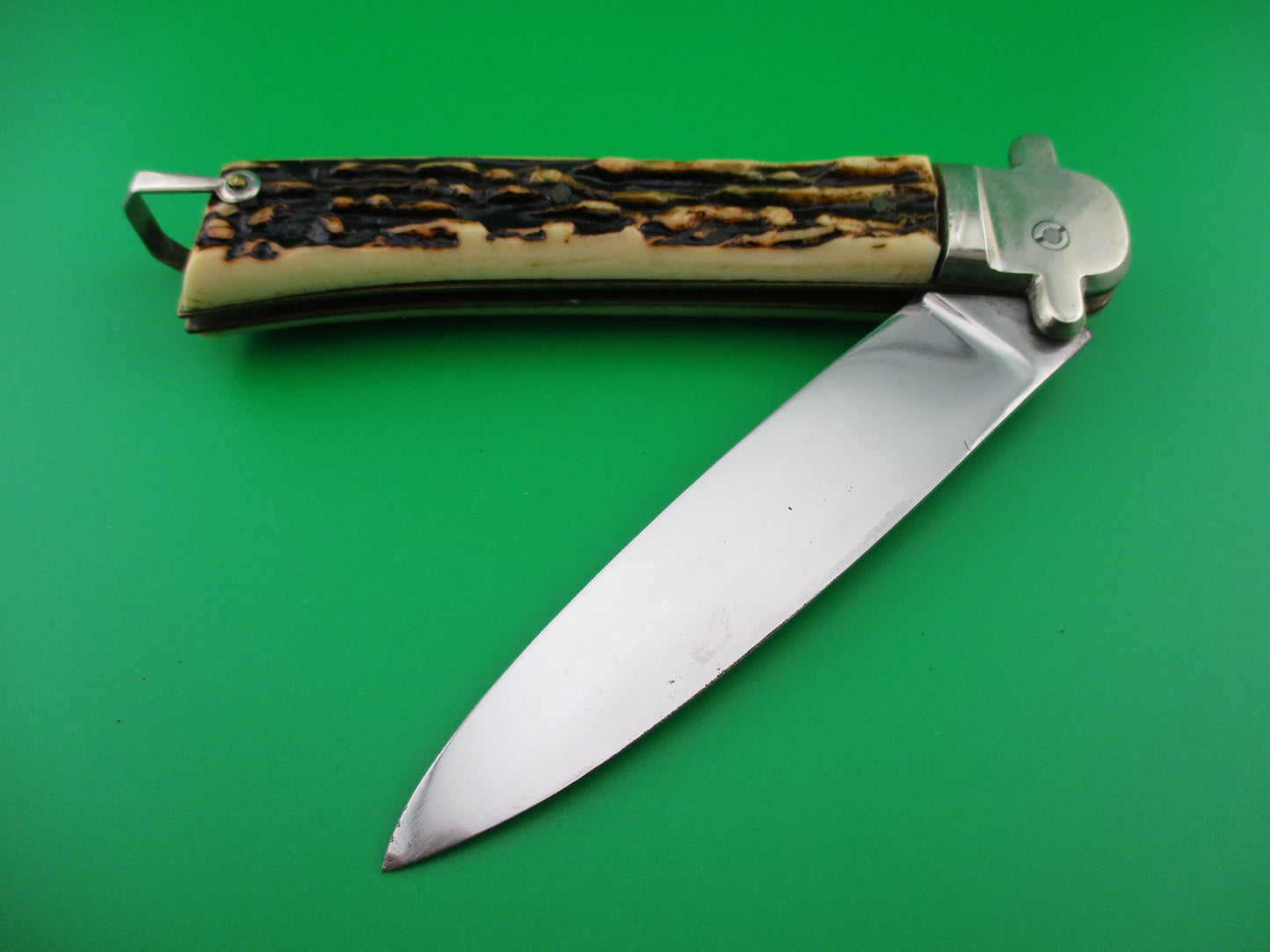 Makinox Depose 24cm Vintage French Derby Faux Stag Lever automatic knife