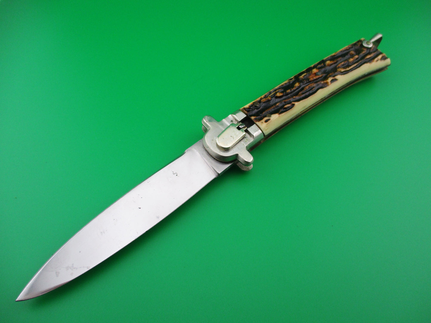 Makinox Depose 24cm Vintage French Derby Faux Stag Lever automatic knife