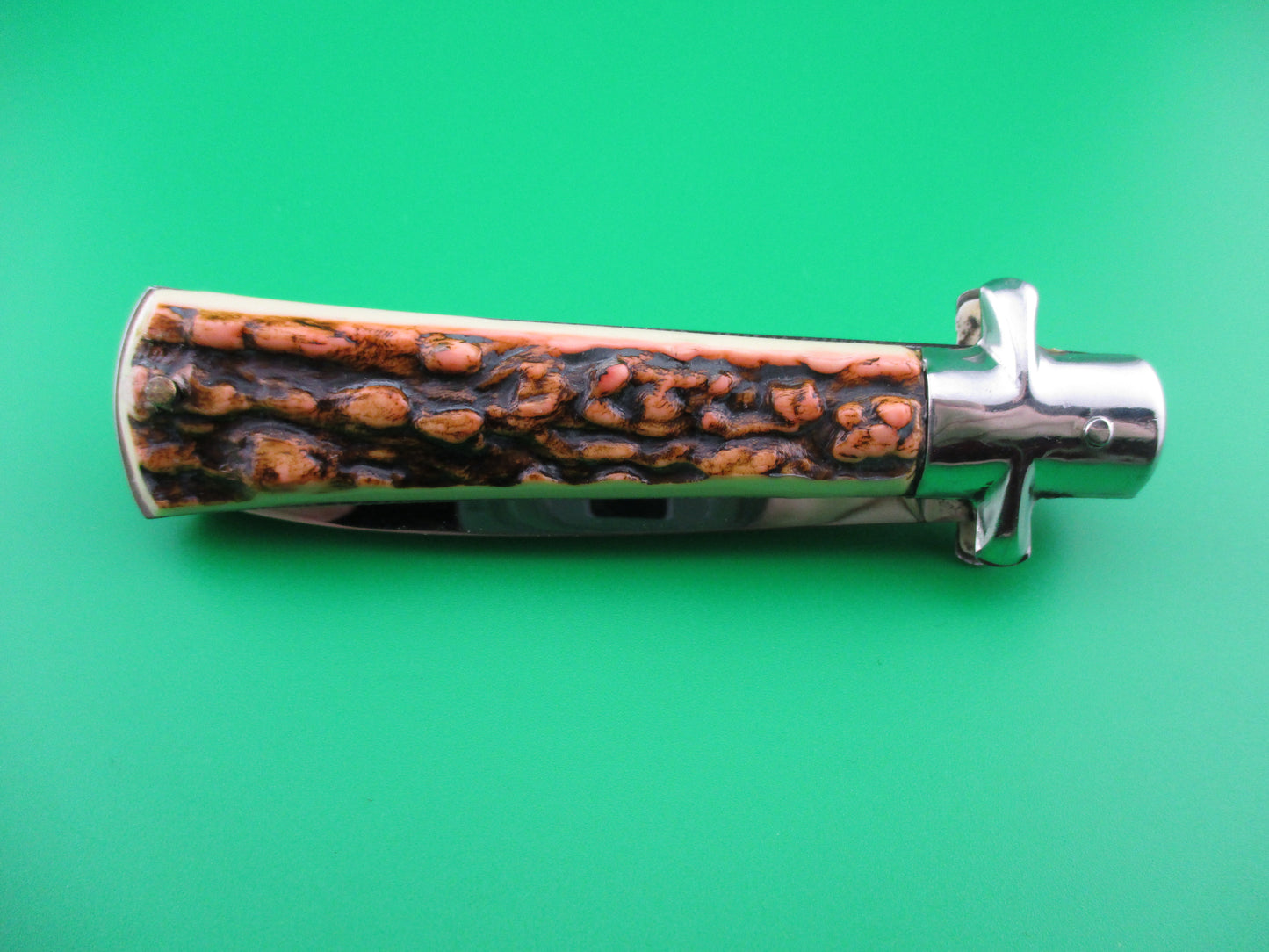 z French 19cm vintage INOX Imitation Stag BoBc automatic knife