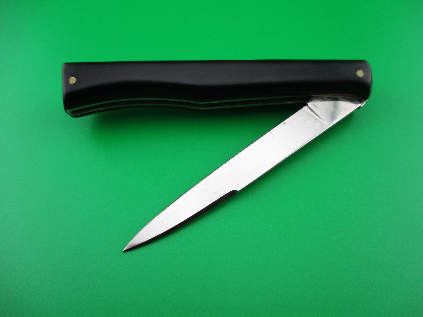 INOX PATENT 18cm Italian Ackermannchen style black automatic knife