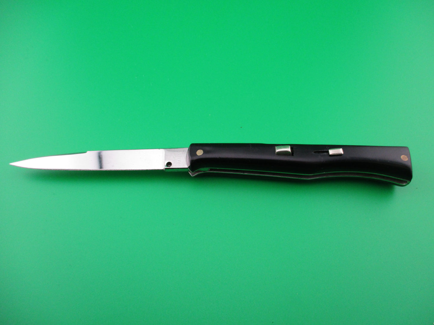 INOX PATENT 18cm Italian Ackermannchen style black automatic knife