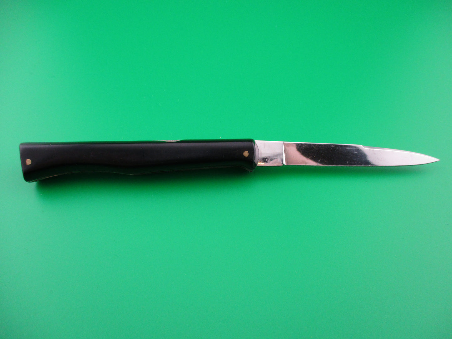 INOX PATENT 18cm Italian Ackermannchen style black automatic knife