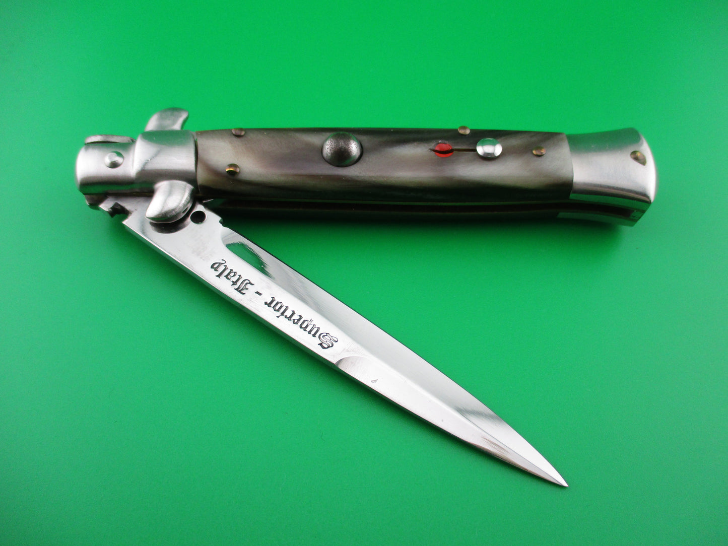 SUPERIOR ITALY 23cm Red Dot Stiletto Automatic Knife