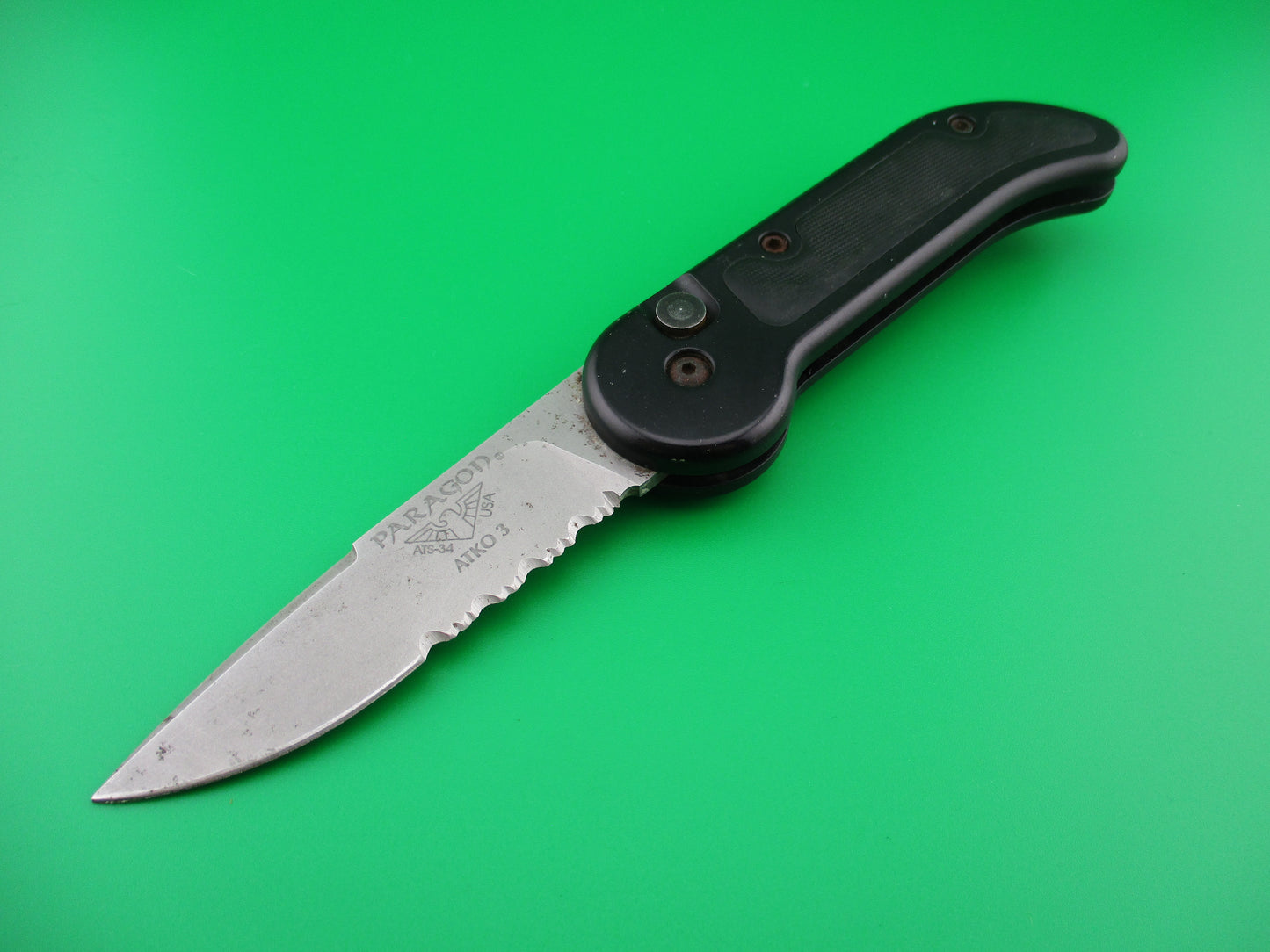 Paragon ATKO 3 Semi serrated blade automatic knife