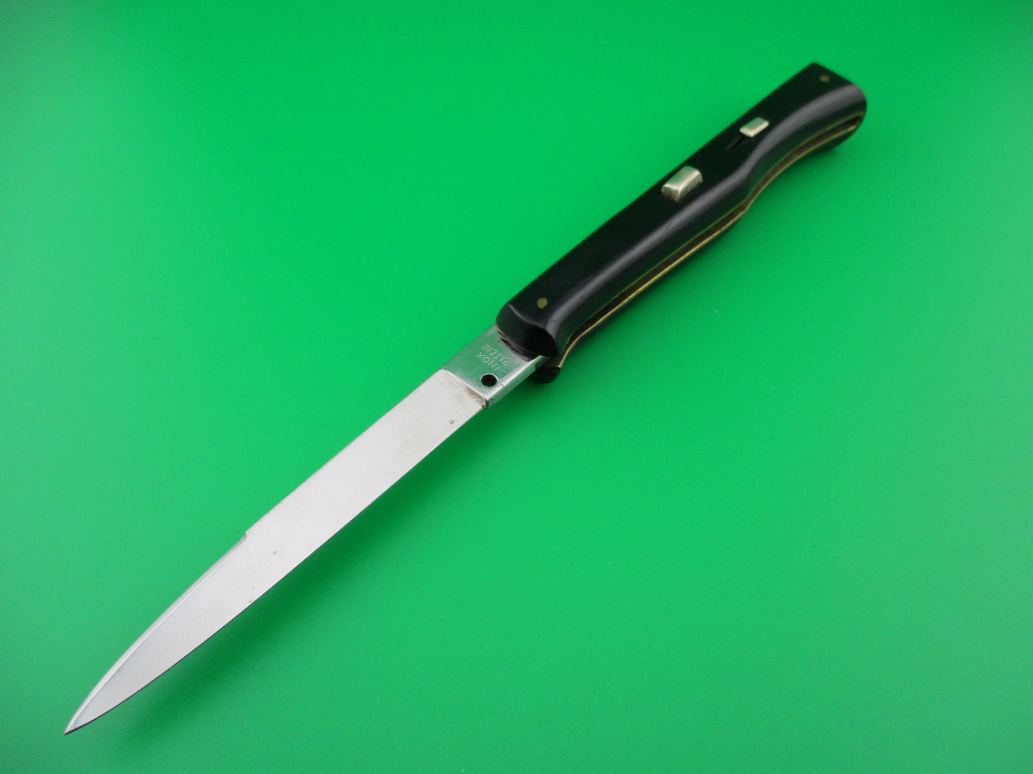 INOX PATENT 21 cm Italian Ackermannchen style Black switchblade