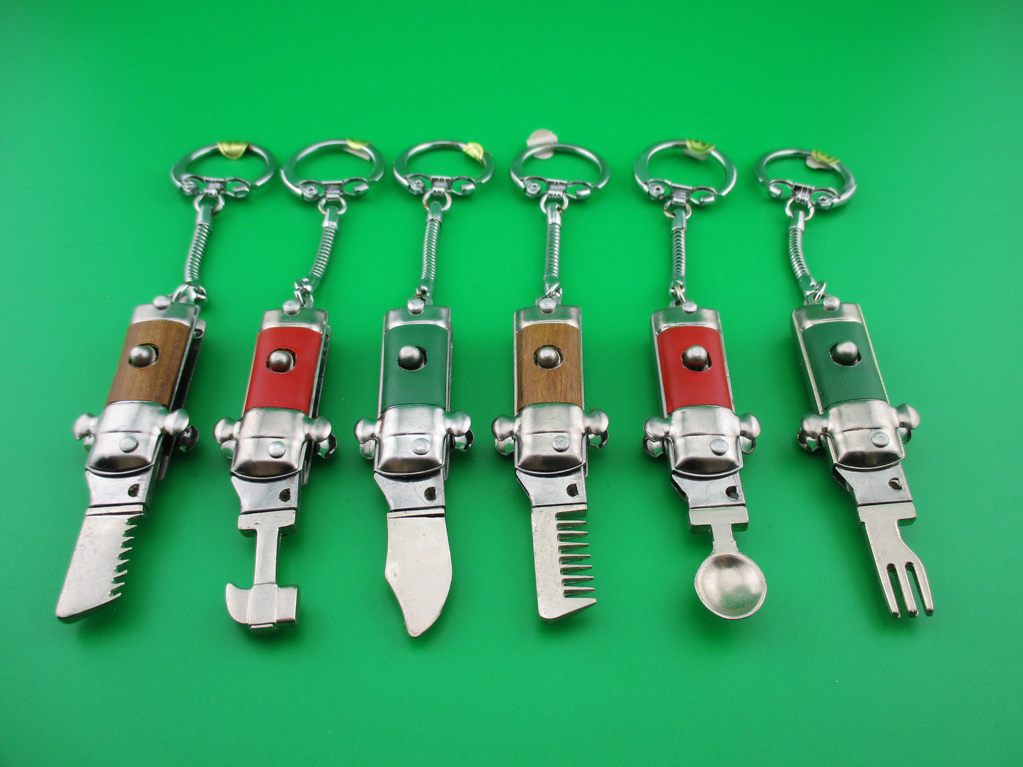 Keychain Automatic Tools Set of Six 1980s vintage NOS found Greece