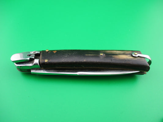 MAKINOX Vintage French 21cm Lever knife Horn scales automatic knife