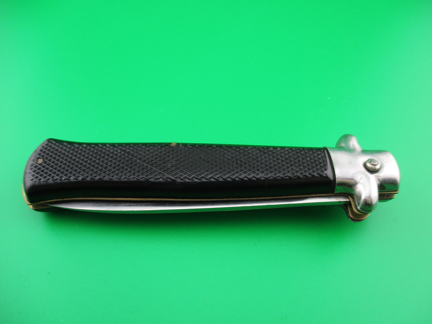 Spanish 23cm INOX Bolster Button automatic knife with finger guards