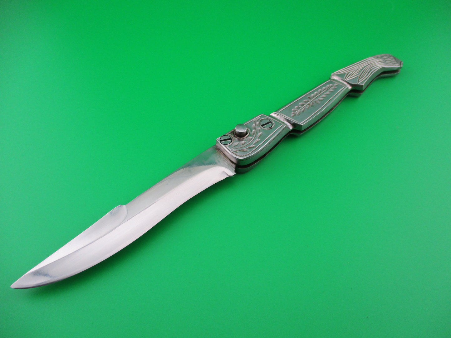 RPK 23cm Vintage Russian Prison Knife All Metal Engraved switchblade