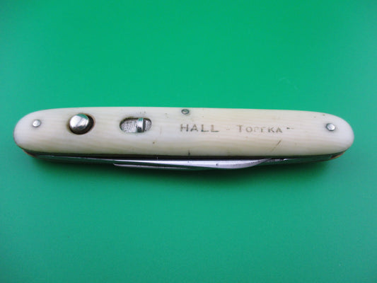 Schrade Cut Co medium double Hall Topeka Ivory Cell Spey/spear combo Office knife