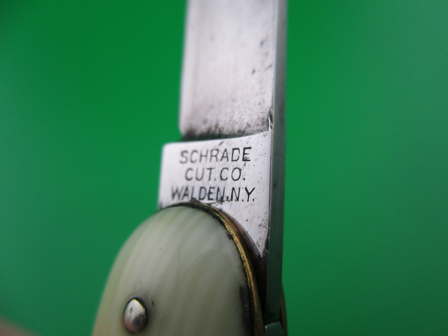 Schrade Cut Co medium double Hall Topeka Ivory Cell Spey/spear combo Office knife