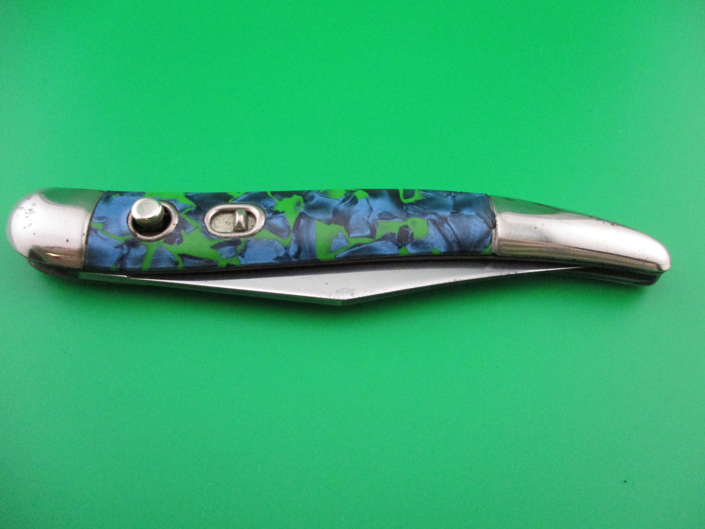 Hammer Brand Imperial Toothpick Blue Green 1950a vintage switchblade