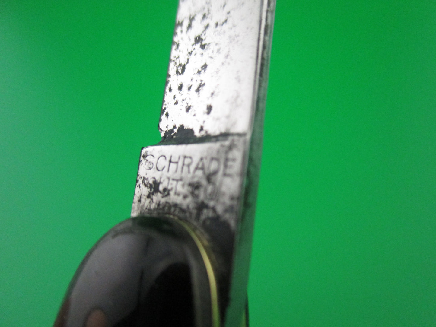 Schrade Cut Co medium double Tortoise celluloid switchblade