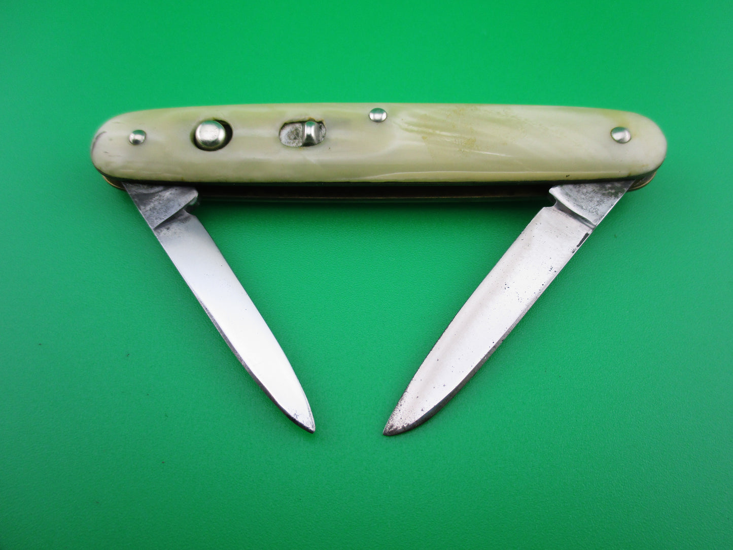 Schrade Walden small double Marine Pearl cell switchblade knife EX+