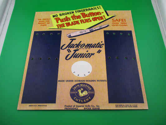 Jack-O-Matic Junior Display Card 1950s Limited reproduction