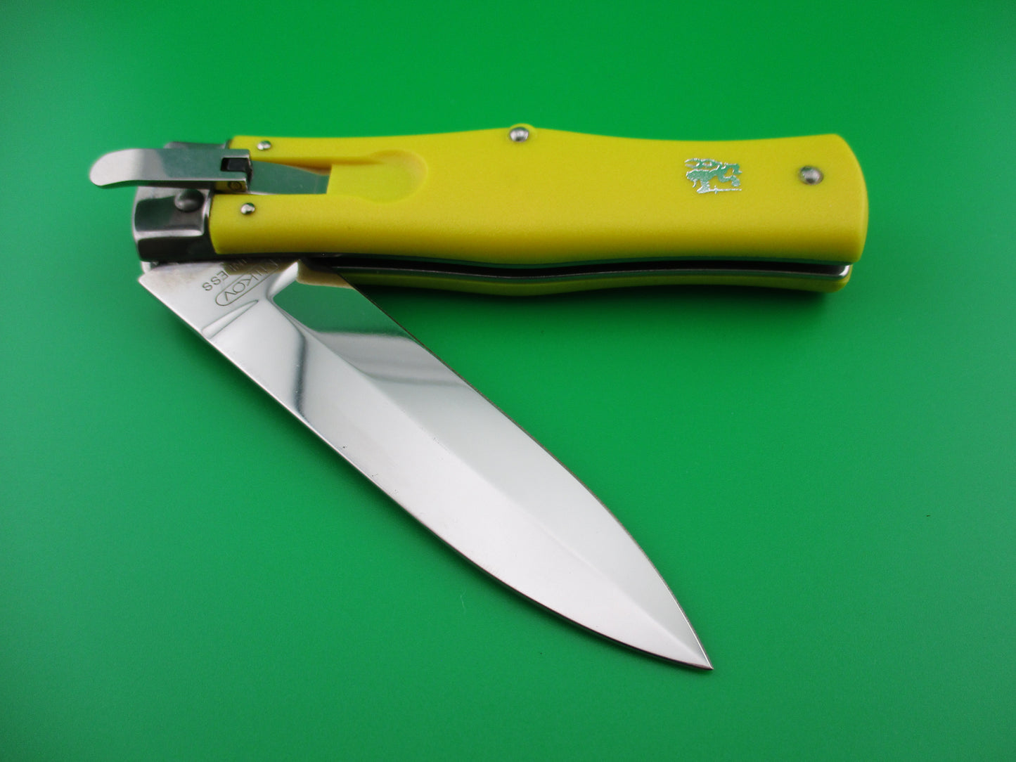 MIKOV STAINLESS Yellow Lever automatic knife from CZECH REPUBLIC