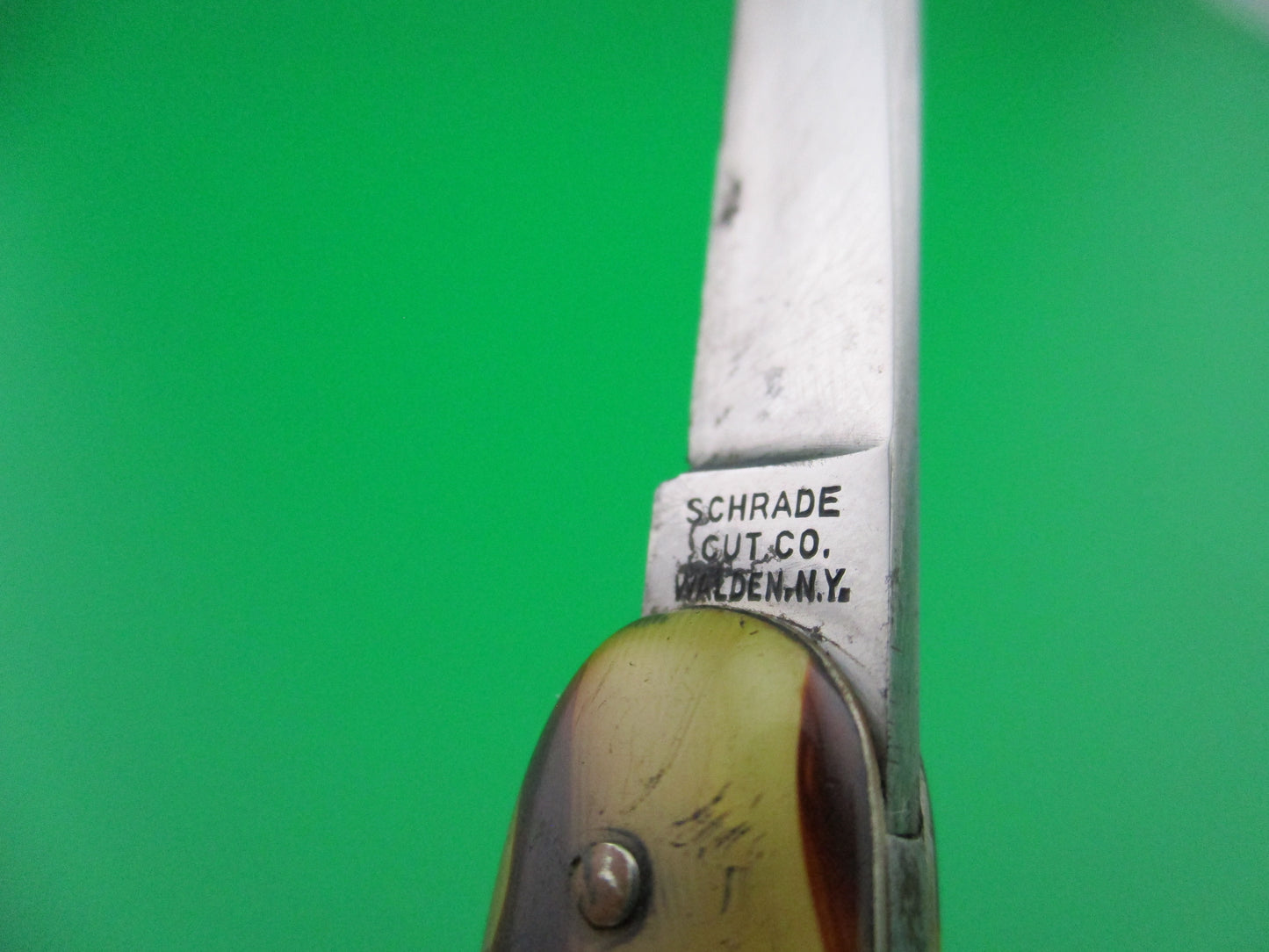 Schrade Cut Co small double Butter & Molasses cell switchblade knife