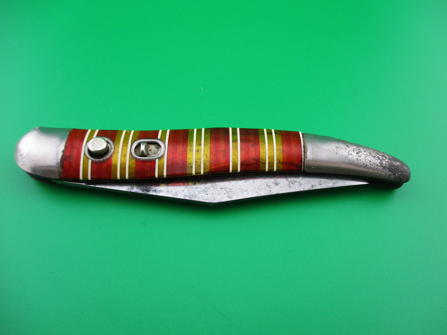 Hammer Brand Imperial Toothpick Candystripe 1950s vintage switchblade knife