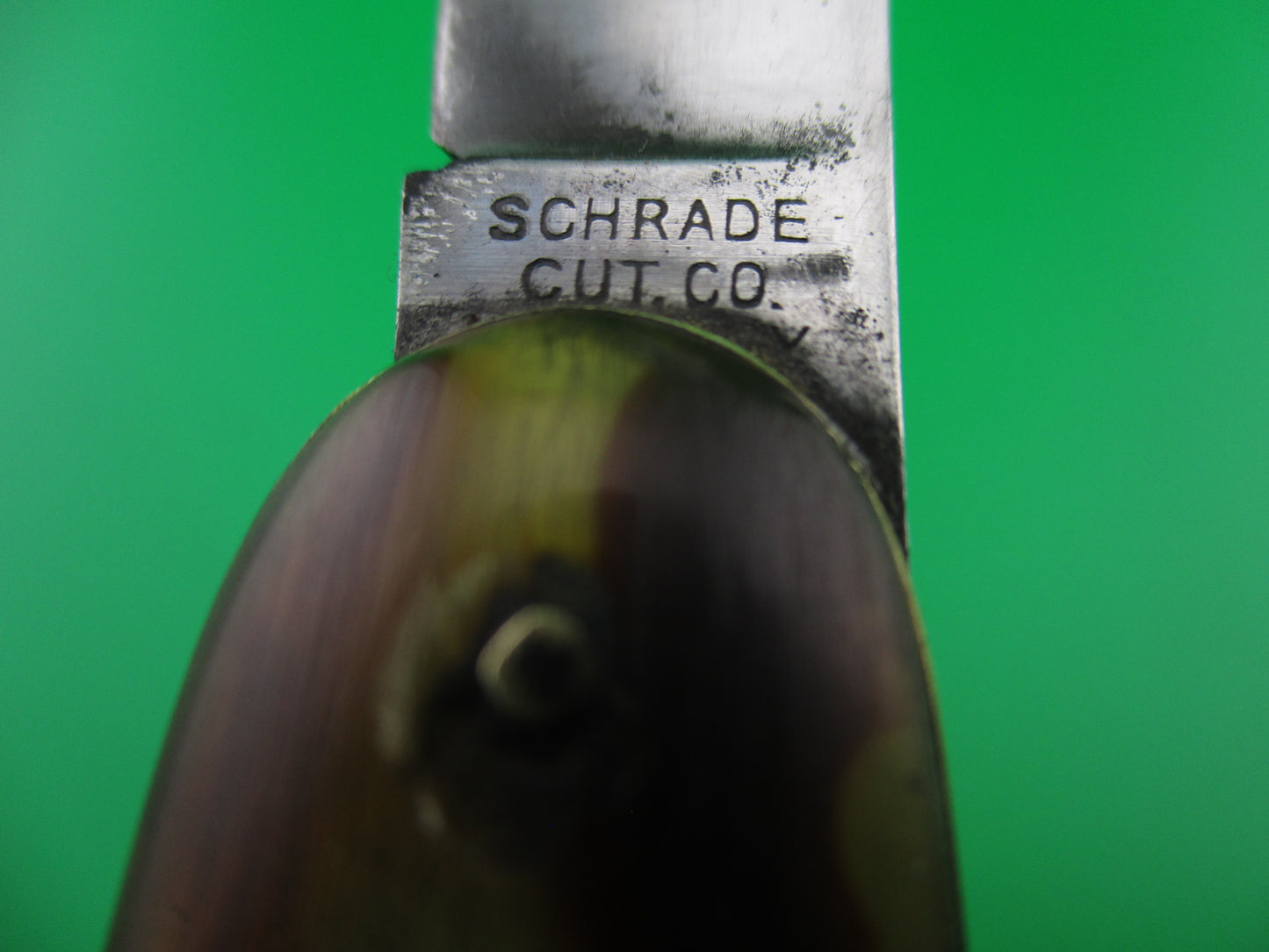 Schrade Cut Co Large double Brown lined cream clip/pen blades