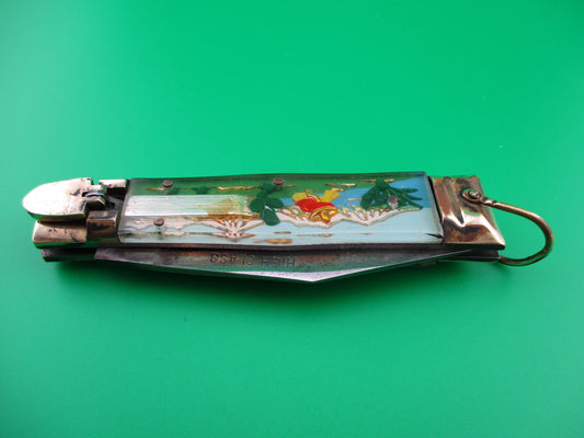 z HIGH CLASS Bullfighter Dragon 19cm Vintage Mexican High Class Souvenir Lever automatic knife