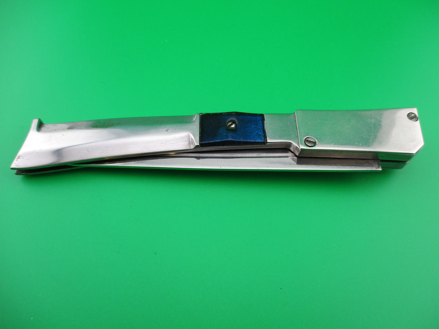 RPK 27cm Russian Prison Knife Blue sparkle mostly metal switchblade