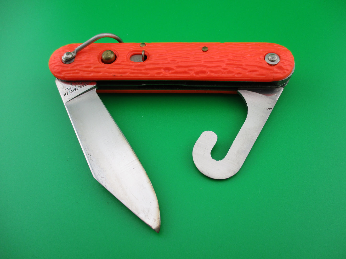 Logan Smyth Venice FL Orange Paratrooper knife New Old Stock