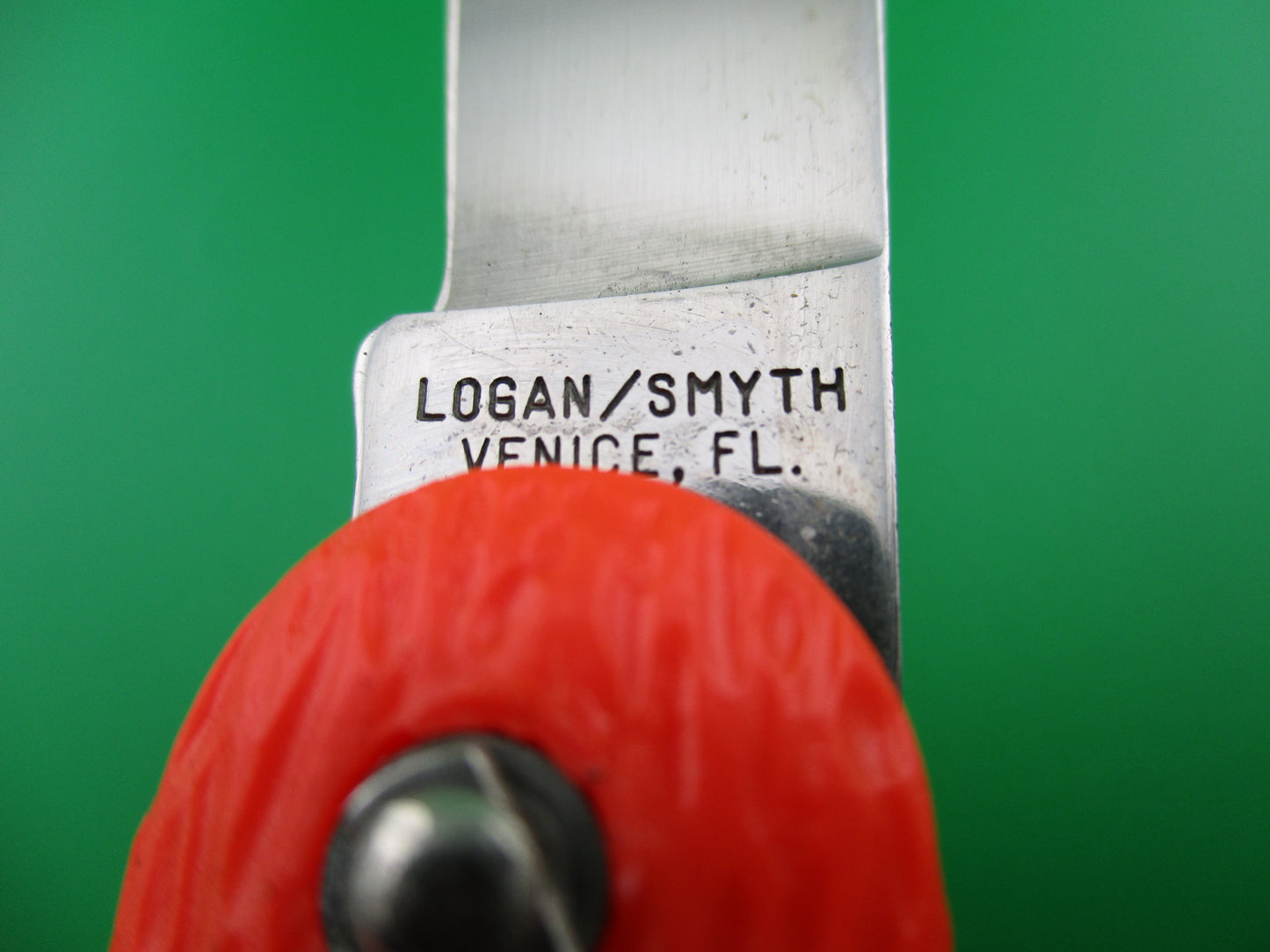 Logan Smyth Venice FL Orange Paratrooper knife New Old Stock