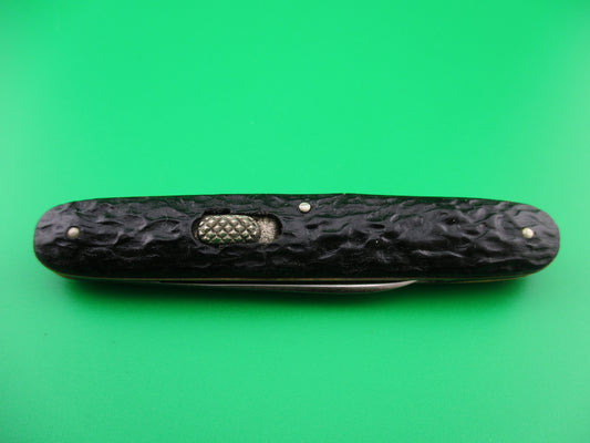 Flylock Double Black Stagged synthetic scaled switchblade knife