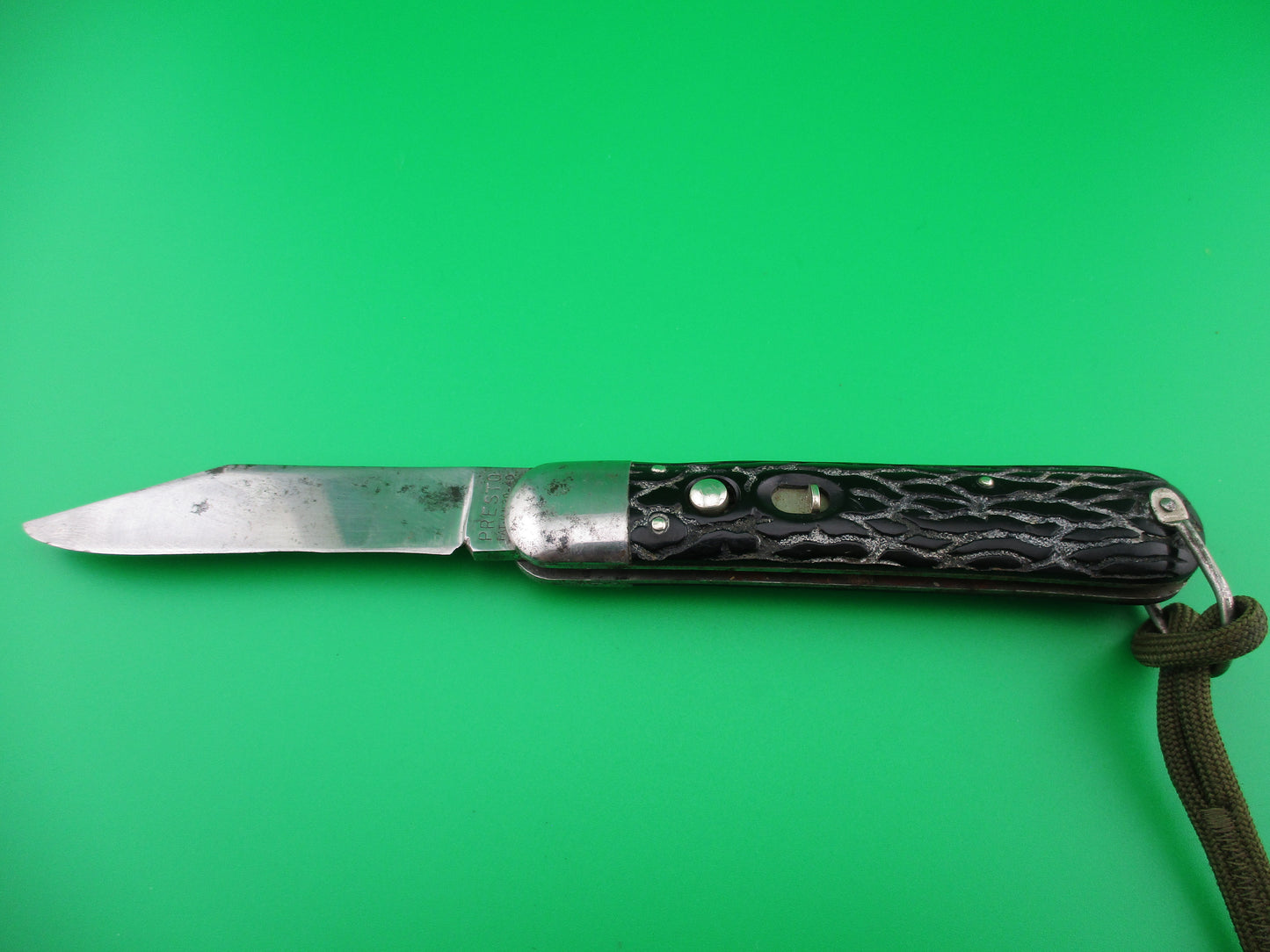 PRESTO M2 Paratrooper Black Wormgroove handles vintage switchblade knife