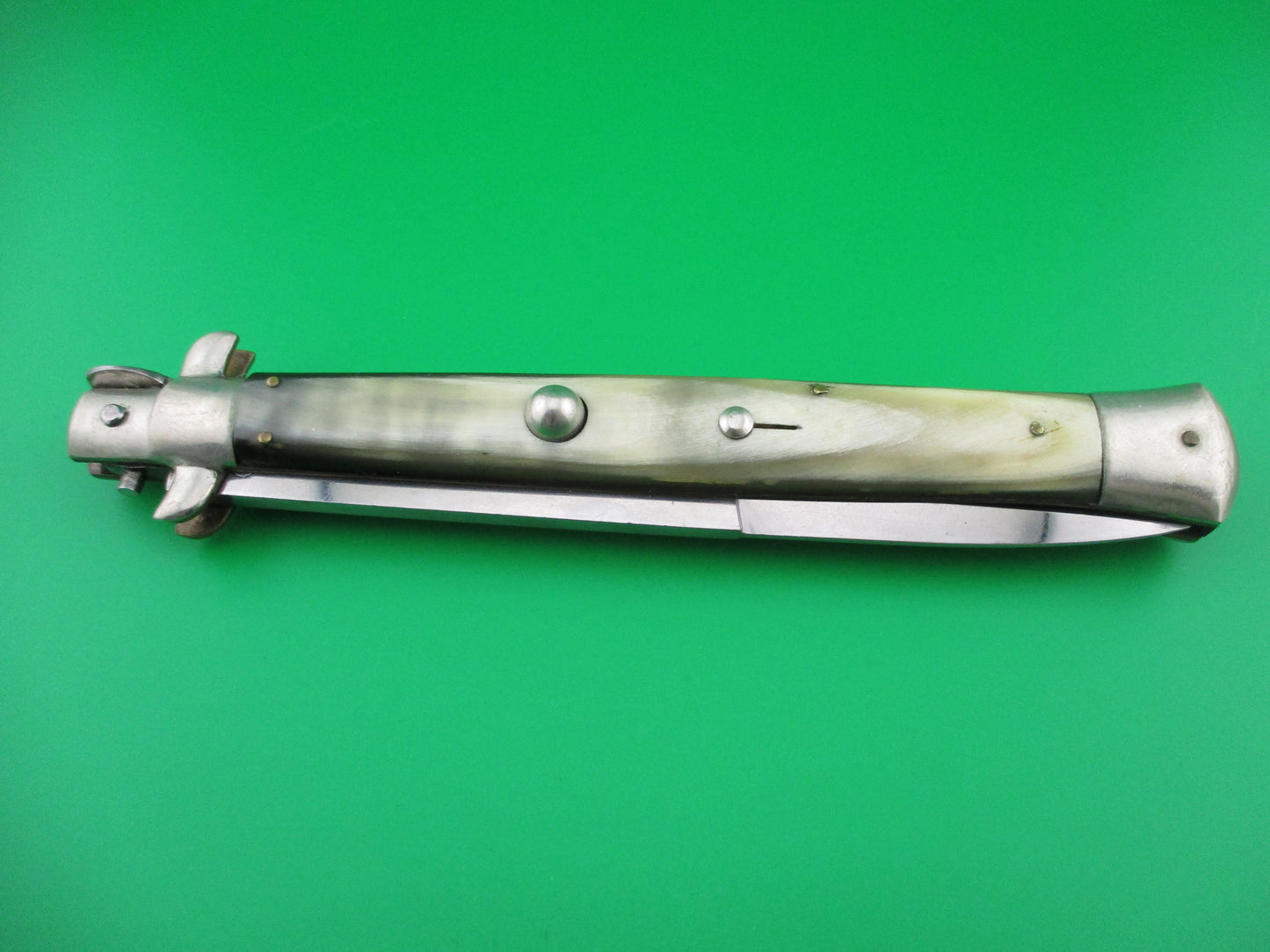 z M ITALY INOX 33cm Italian picklock light horn switchblade knife