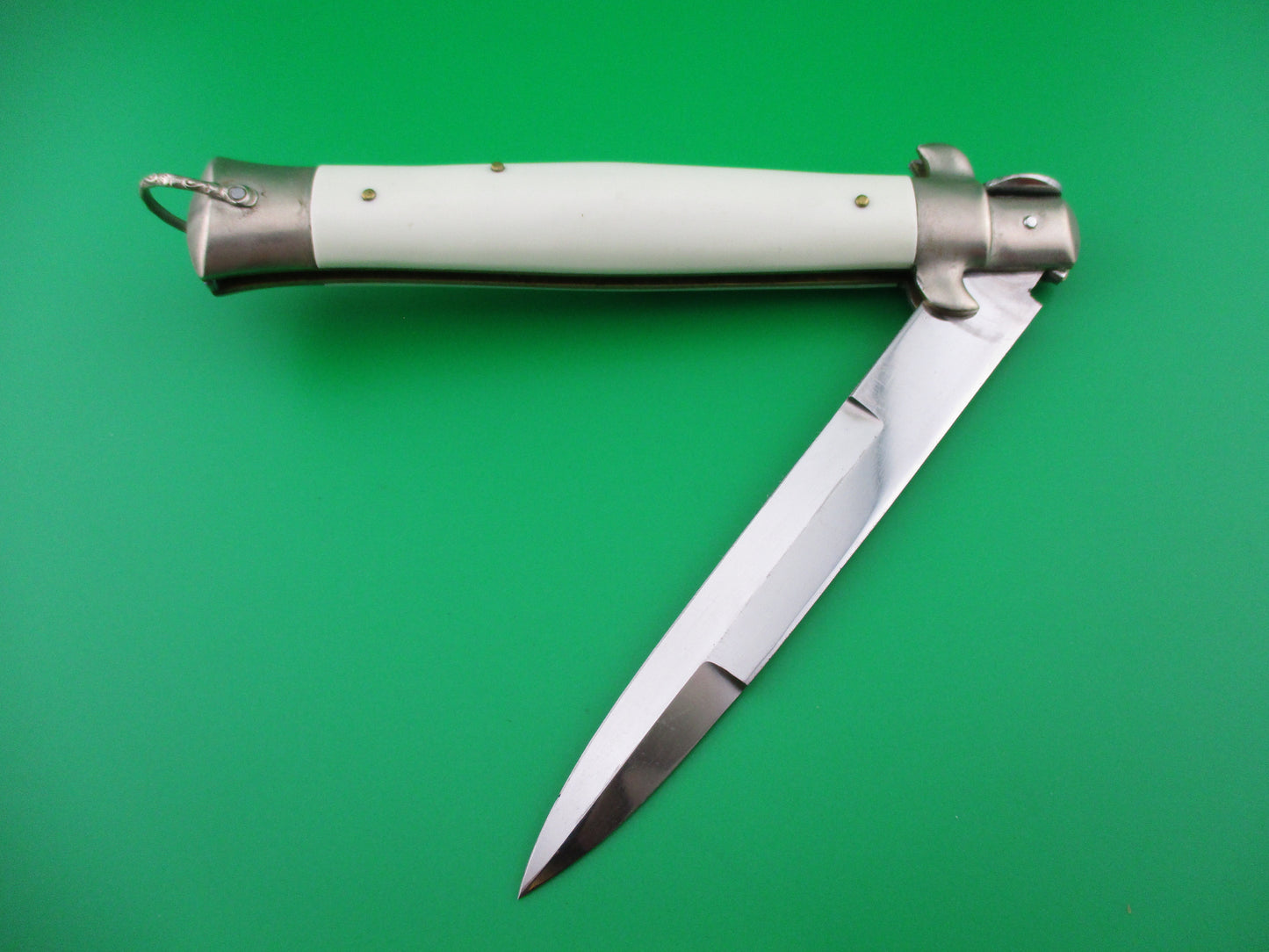 STAINLESS STEEL 28cm Vintage Japanese White Picklock automatic knife.