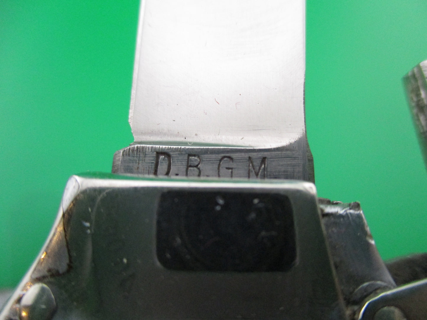 DBGM ROSTFREI 23cm German Trapdoor Woodgrain automatic knife.