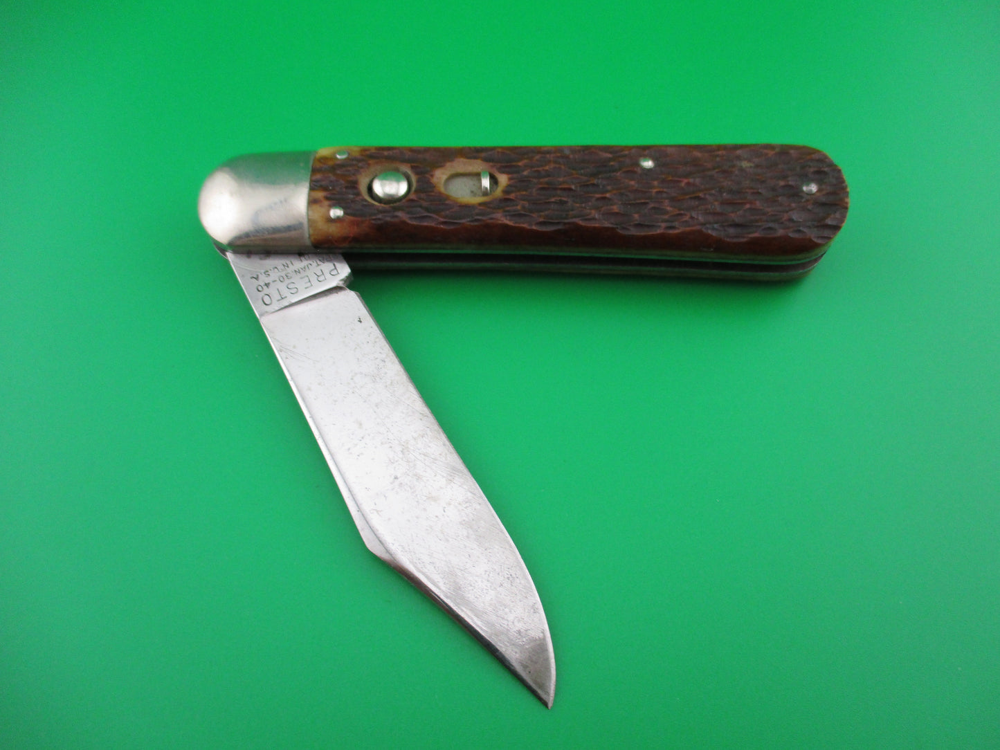 z PRESTO Scout Jigged Bone Vintage switchblade knife