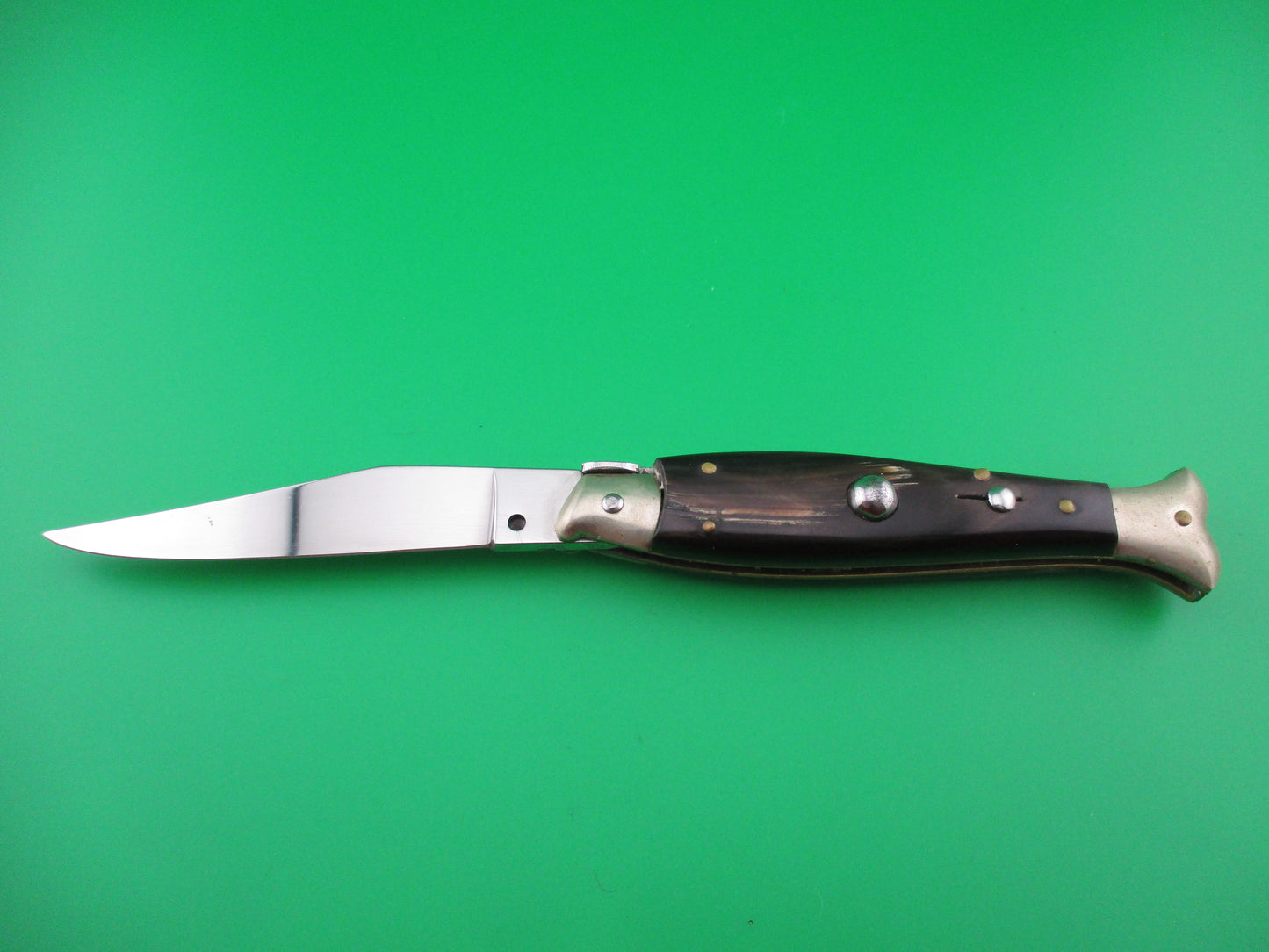 Sterile 20cm Italian Fishtail Vintage Picklock Horn automatic knife