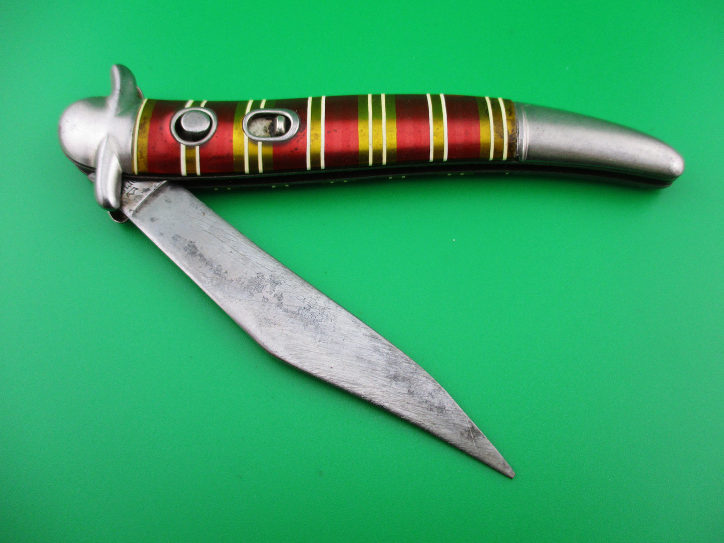 IMPERIAL Toothpick Candystripe Crossguard fixed guard switchblade knife