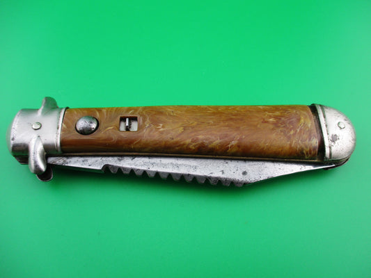 COLONIAL SHUR SNAP JUMBO JACK Tan swirl switchblade knife