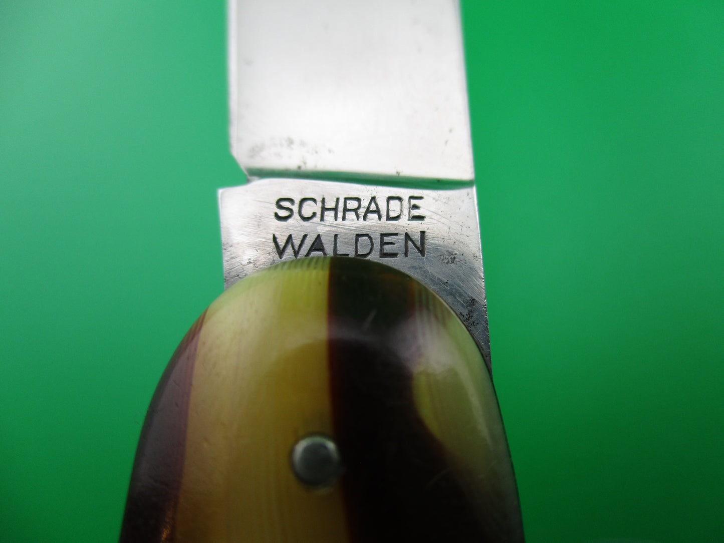 SCHRADE WALDEN Large double Butter & Molasses cell automatic knife