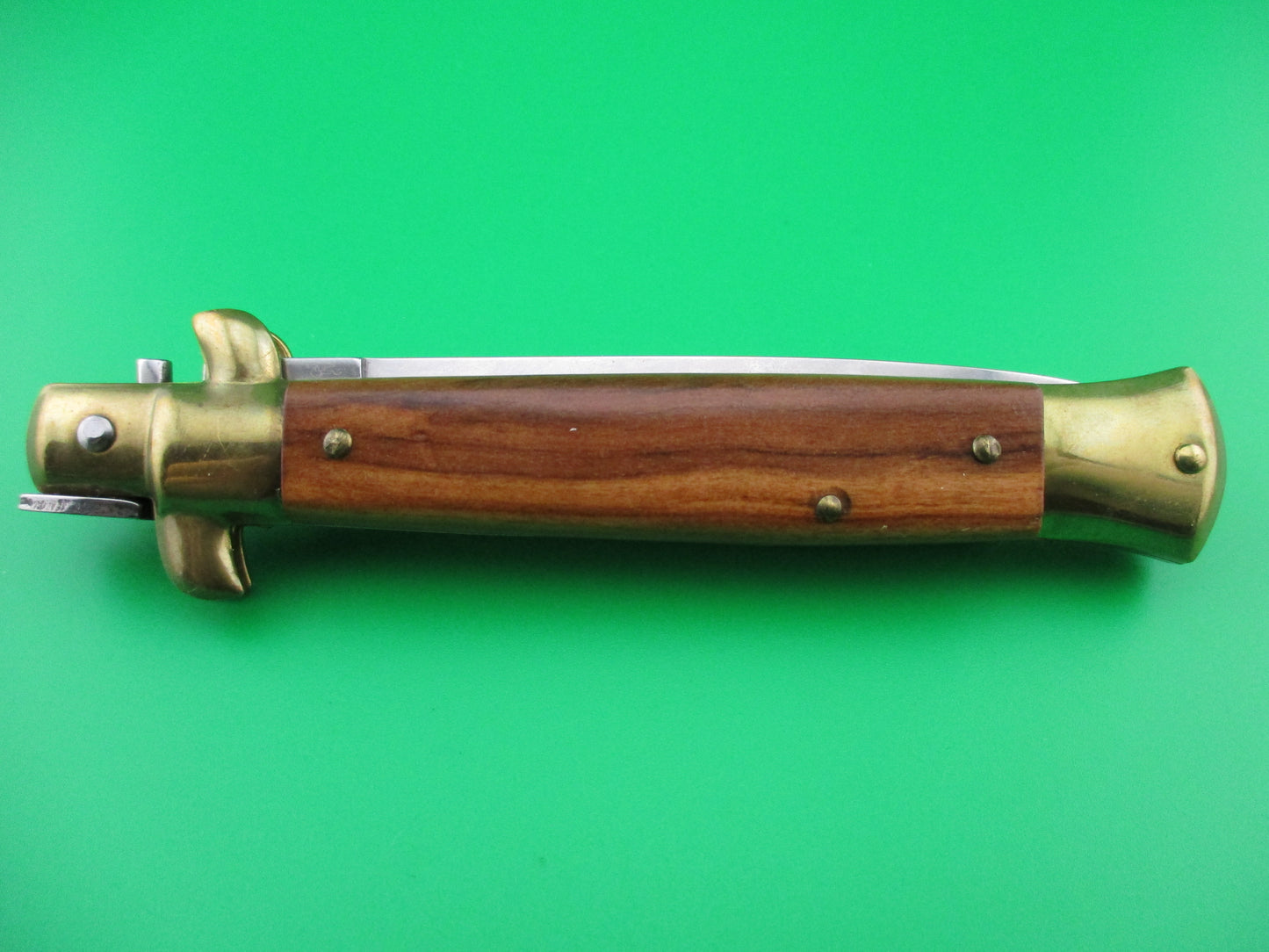AB STILETTO ITALY 23cm Dagger grind Wood scales vintage switchblade knife