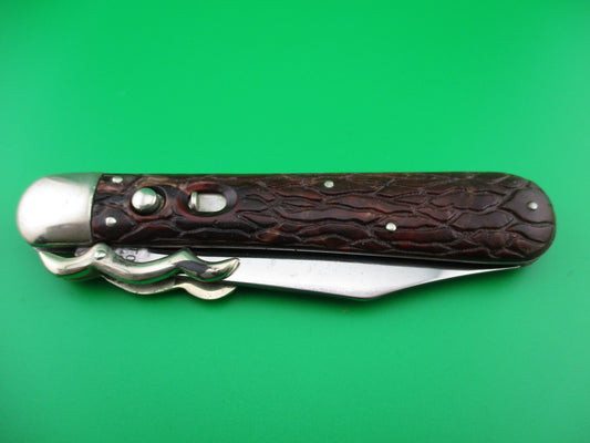 PRESTO Lazy W Folding Guard Hunter Wormgroove switchblade knife