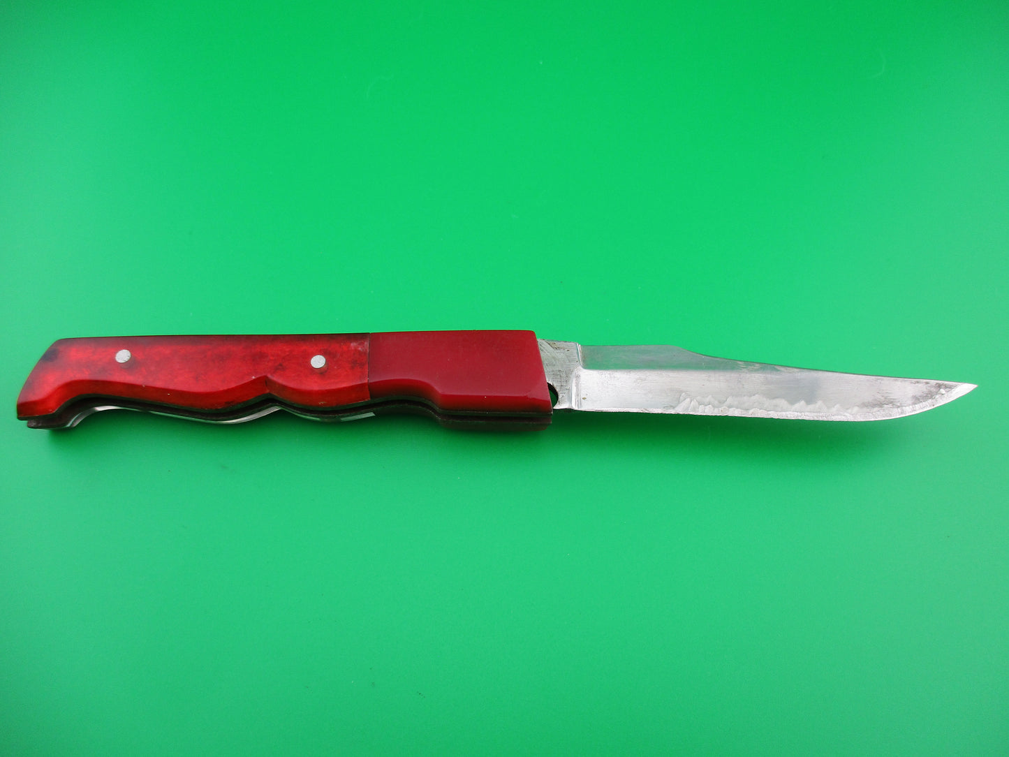 RPK 19cm Russian Prison Knife Red translucent handled automatic knife