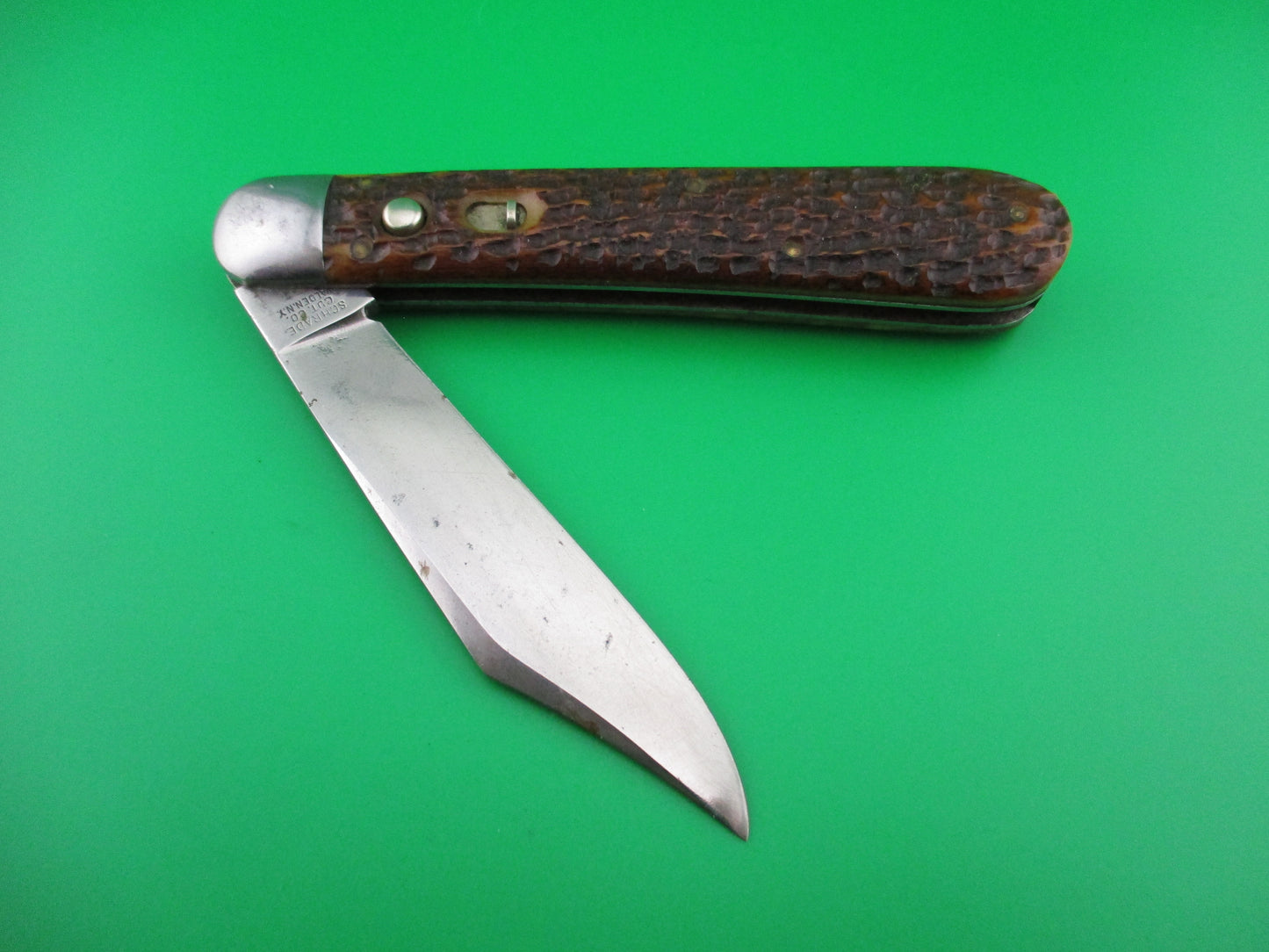 z SCHRADE CUT CO Hunter Early 1543 3/4 Picked Bone switchblade knife