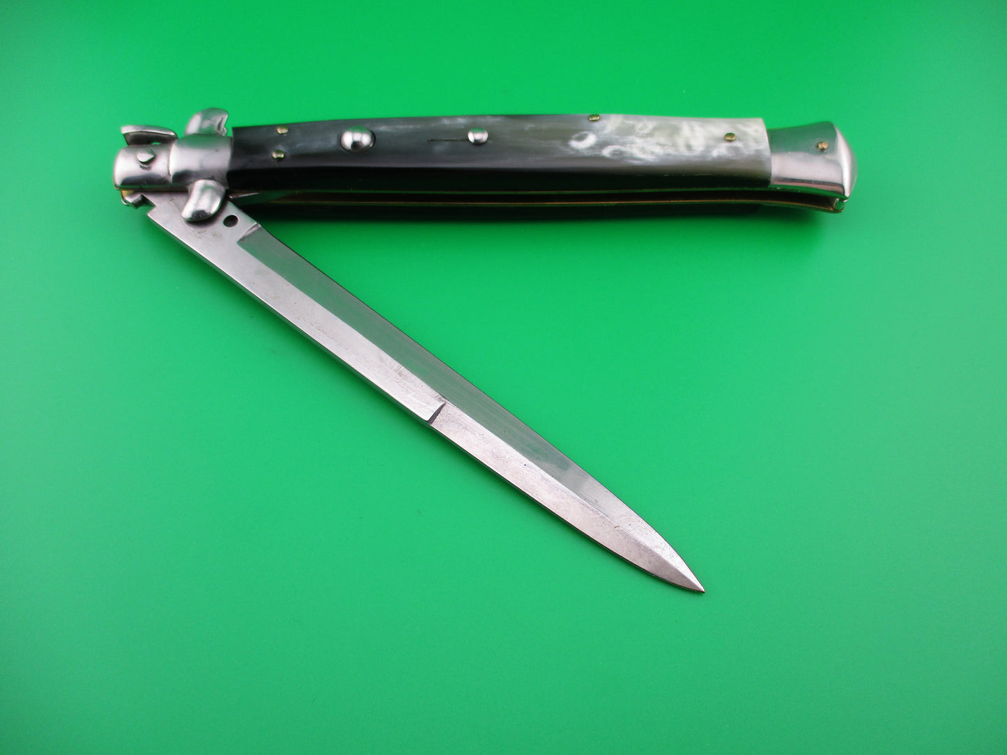 STILETTO ITALY 33cm Italian Stiletto Brazilian horn switchblade knife