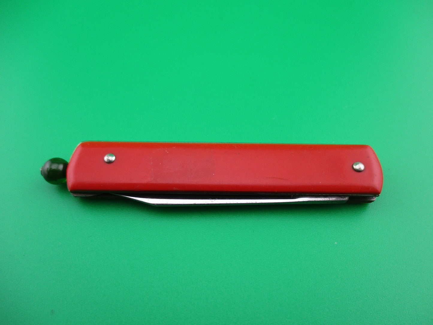 GEORGE SCHRADE Pullball Red w Green ball switchblade knife