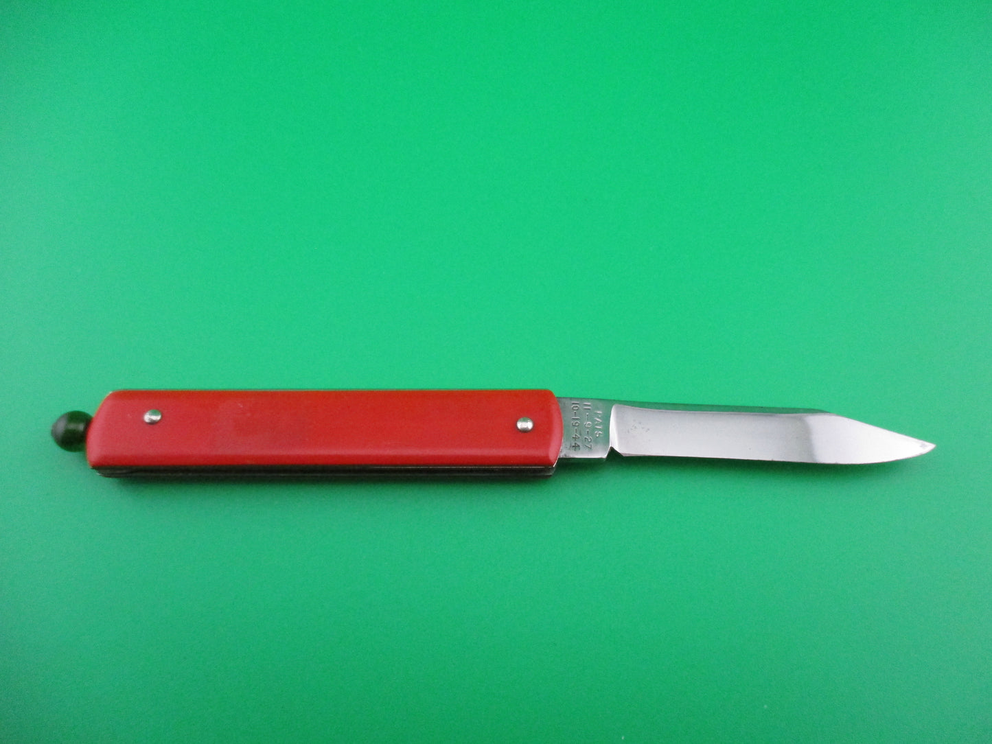 GEORGE SCHRADE Pullball Red w Green ball switchblade knife