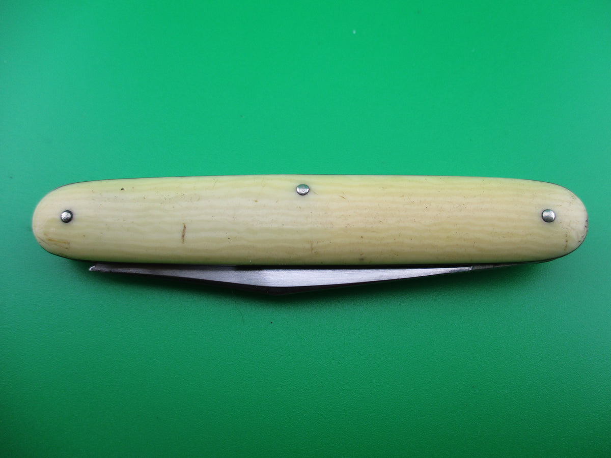 Schrade Cut Co 1404W Single Jack Ivory Celluloid switchblade knife ...